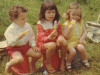 Mamma and Dads first 3 grandchildren enjoy their ice lollies together